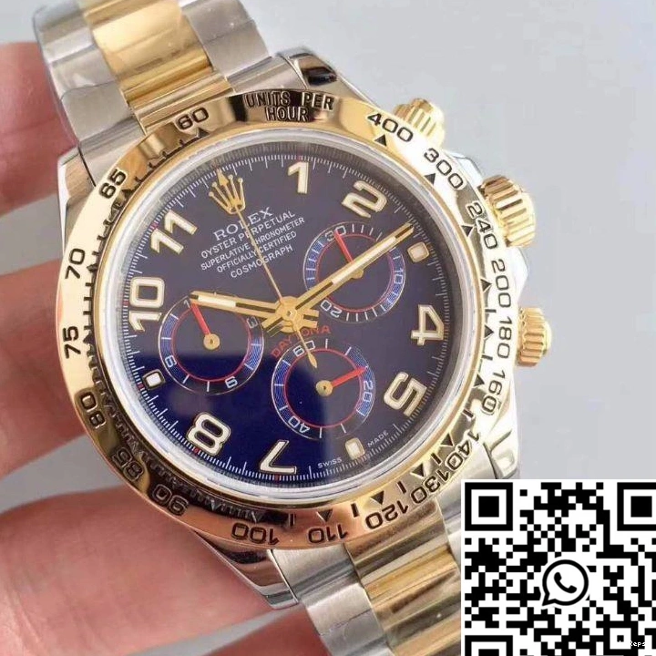 Dial Cosmograph Blue 3A Wrapped Gold Rolex Yellow 18K 116503 Daytona Factory 0820